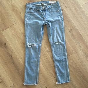 rag & bone Mid Rise Skinny Color Birdie Intentional Distressed Knee